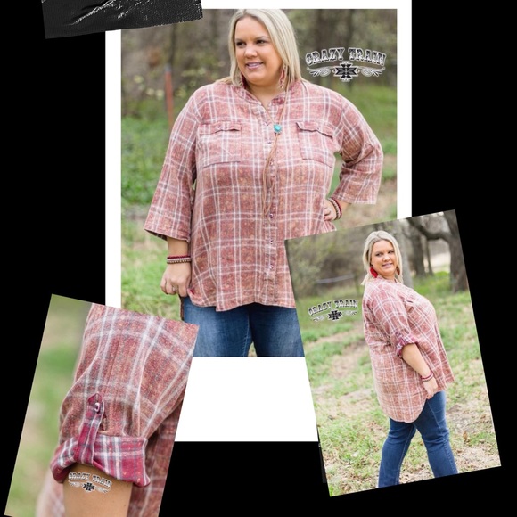 Red Patsy Plaid Tunic - Picture 2 of 2